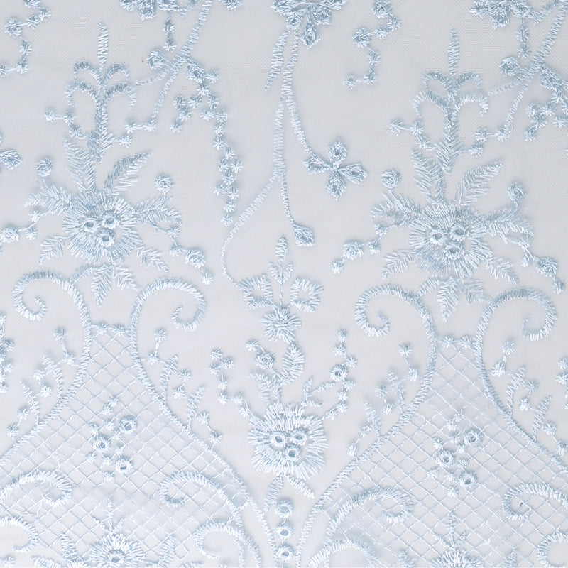 FANCY Embroidered Mesh - 003 - Light Blue