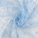 FANCY Embroidered Mesh - 003 - Light Blue