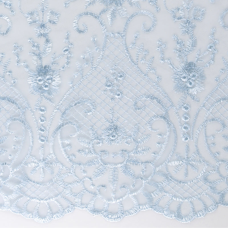 FANCY Embroidered Mesh - 003 - Light Blue