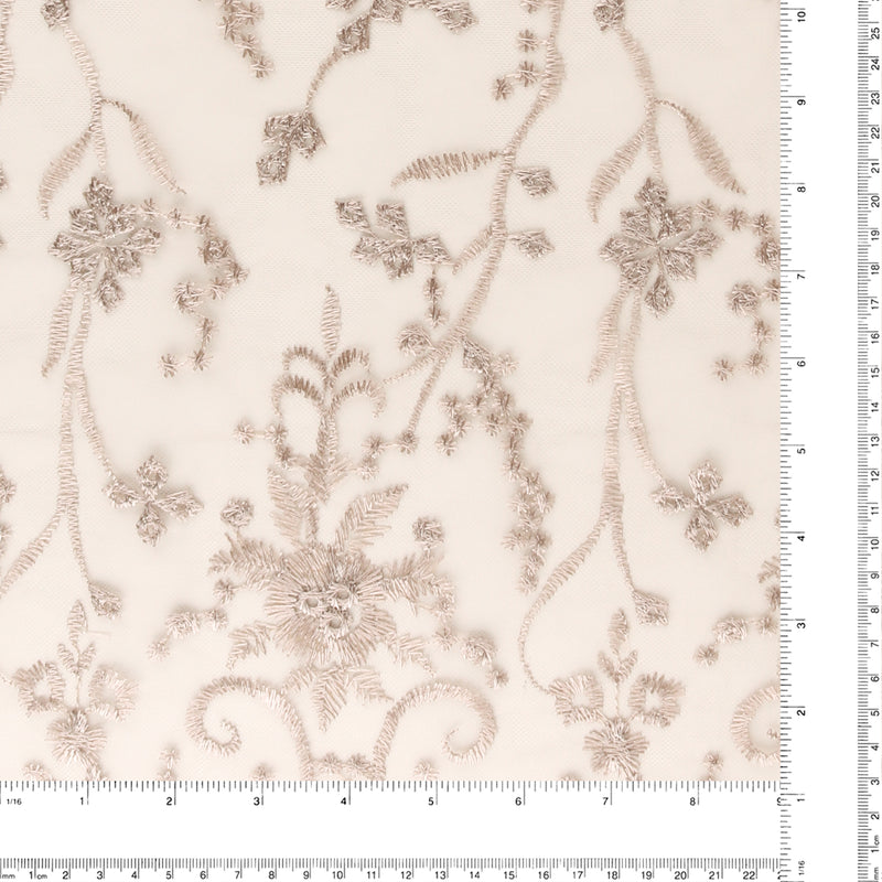 FANCY Embroidered Mesh - 004 - Champagne