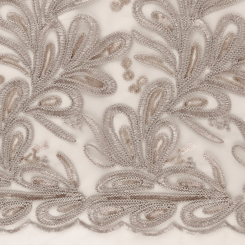 FANCY Embroidered Mesh - 006 - Light Taupe
