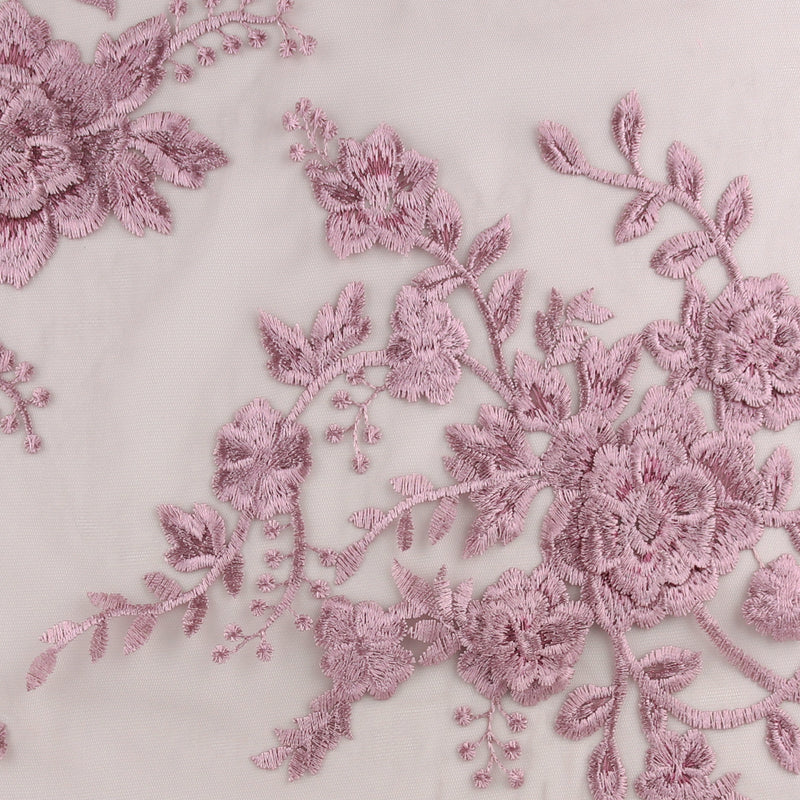 FANCY Embroidered Mesh - 007 - Pink