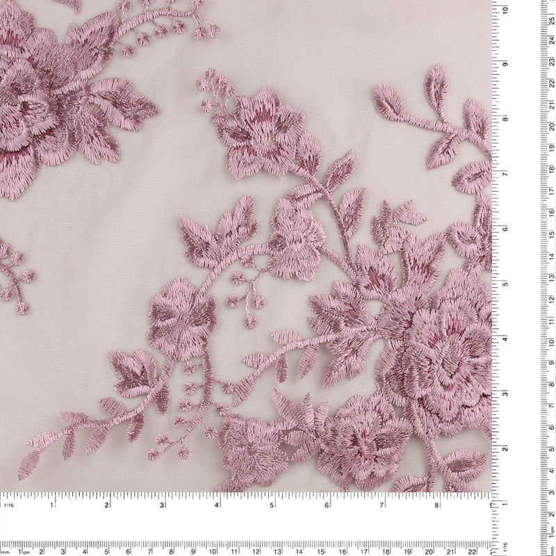 FANCY Embroidered Mesh - 007 - Pink