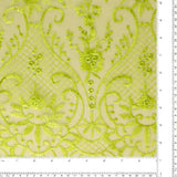 FANCY Embroidered Mesh - 009 - Lime