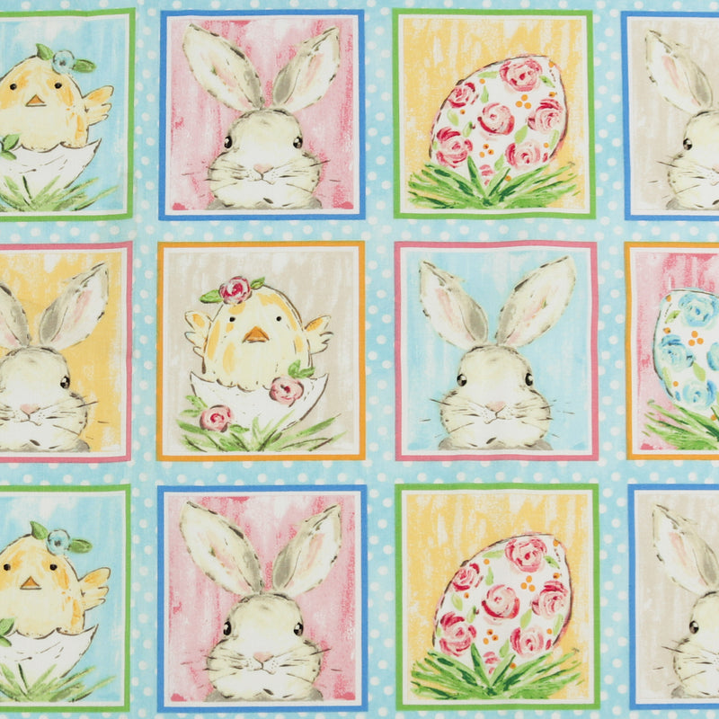 Henry Glass - Printed Cotton - «PEEK A BOO BUNNIES» - 001 - Light Blue