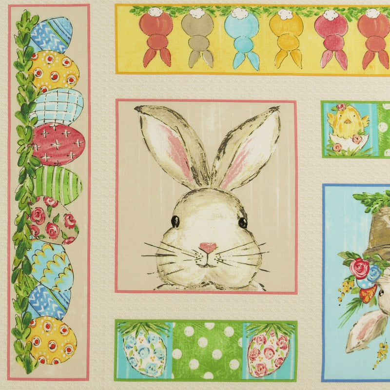 Henry Glass - Printed Cotton - «PEEK A BOO BUNNIES» - 009 - Beige