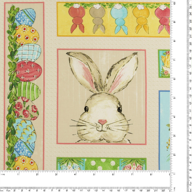 Henry Glass - Printed Cotton - «PEEK A BOO BUNNIES» - 009 - Beige