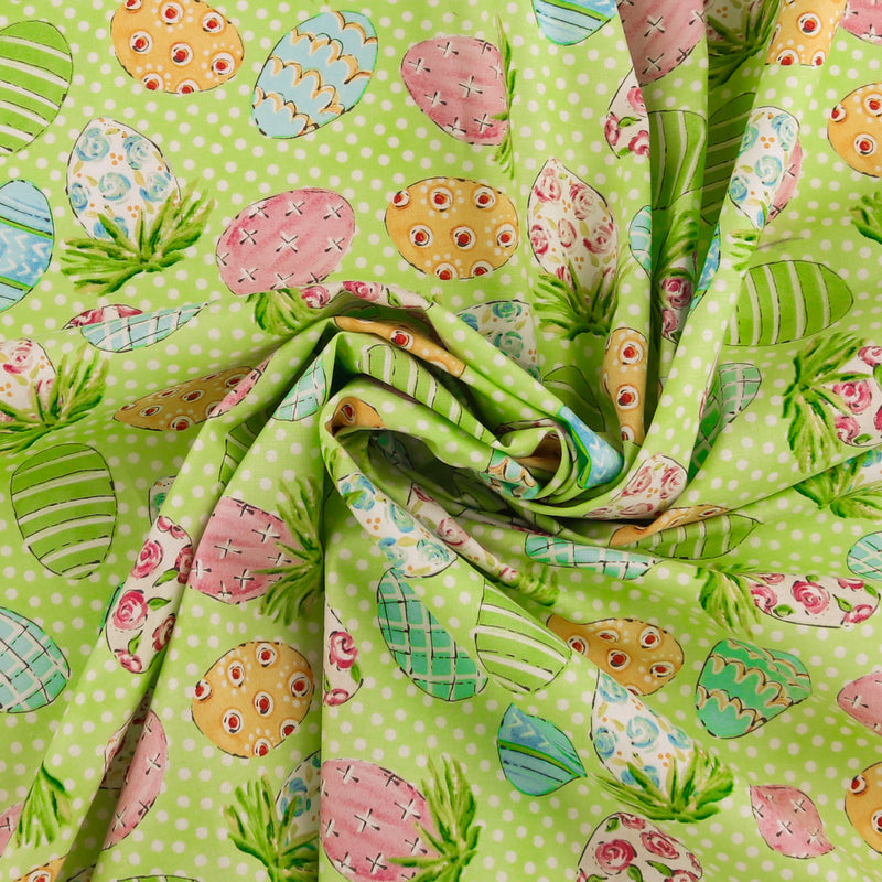 Henry Glass - Printed Cotton - «PEEK A BOO BUNNIES» - 011 - Green