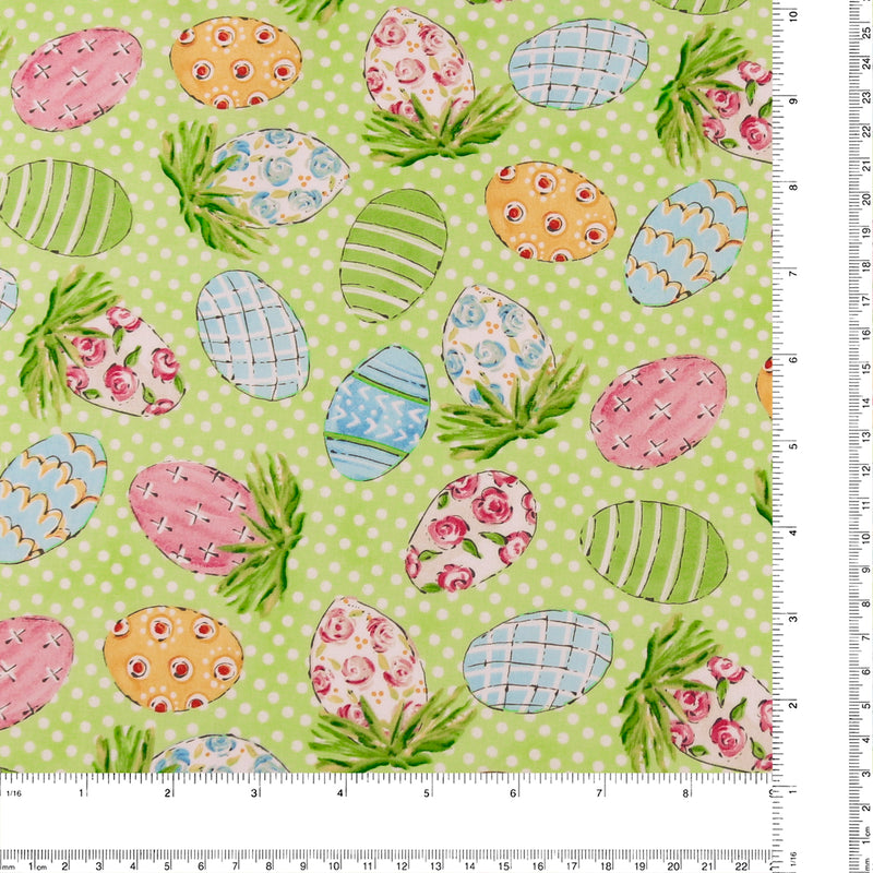 Henry Glass - Printed Cotton - «PEEK A BOO BUNNIES» - 011 - Green