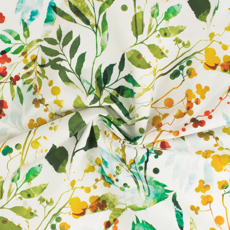 Digital Printed Poplin - ROSALIA - 001 - Green