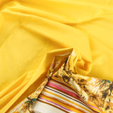 Printed Stretch Poplin - CHIT CHAT - 019 - Yellow