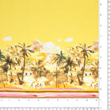 Printed Stretch Poplin - CHIT CHAT - 019 - Yellow