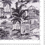 Digital Printed Sateen - ELOISE - 002 - Black & White