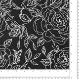 Digital Printed Sateen - ELOISE - 004 - Black & White