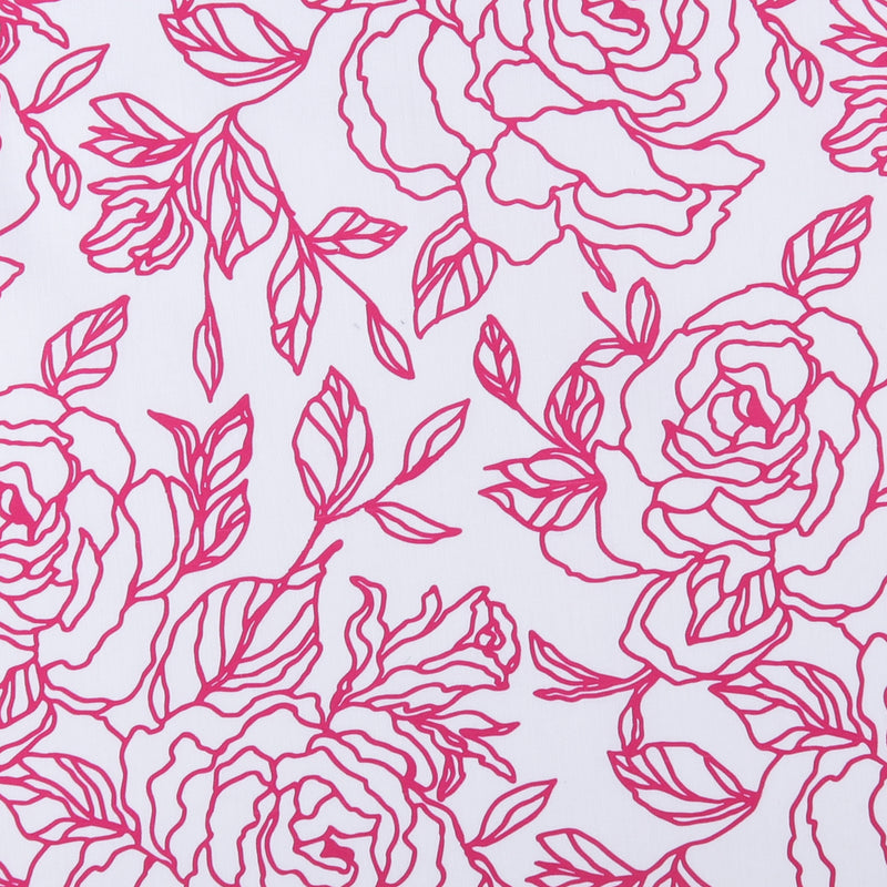 Digital Printed Sateen - ELOISE - 005 - White