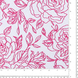 Digital Printed Sateen - ELOISE - 005 - White