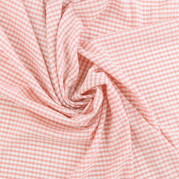 Crinkled Polyester - CHANTAL - 004 - Salmon