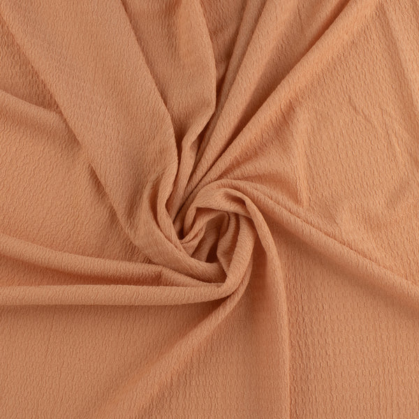 Solid crinkled Polyester - CHANTAL - 002 - Coral