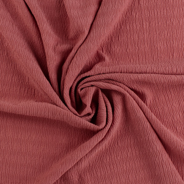 Solid crinkled Polyester - CHANTAL - 003 - Rose