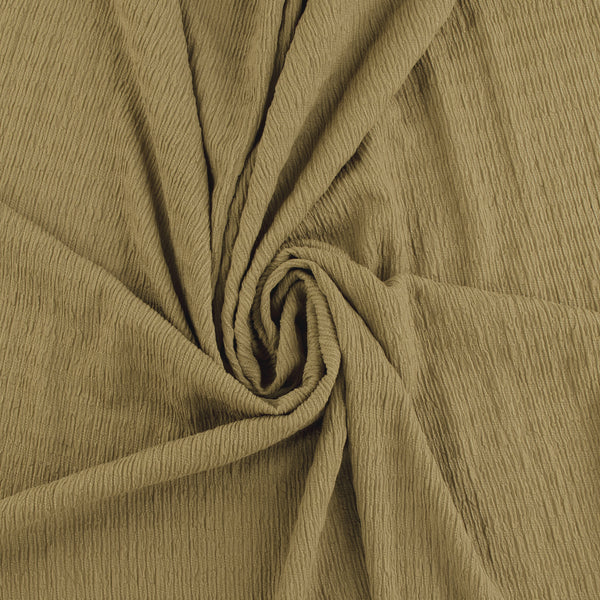 Solid crinkled Polyester - CHANTAL - 004 - Tan