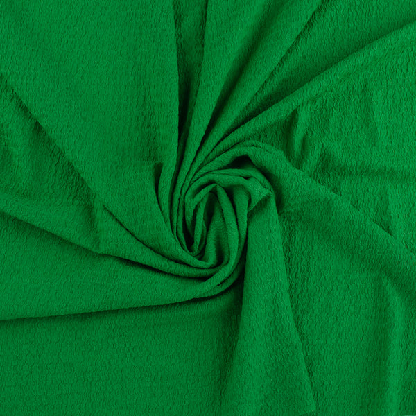 Solid crinkled Polyester - CHANTAL - 006 - Green