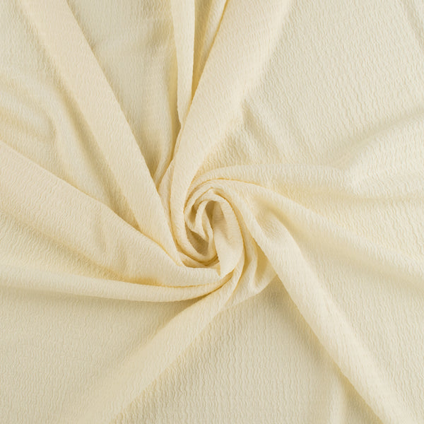 Solid crinkled Polyester - CHANTAL - 008 - Ecru