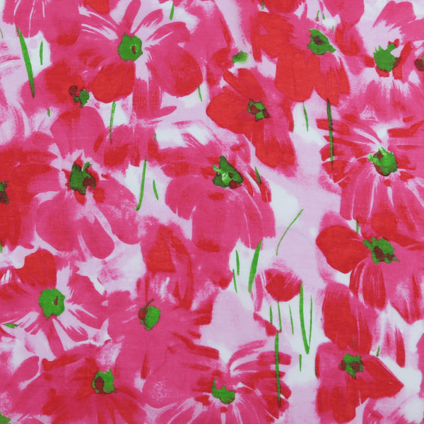 Imitation soie imprimée - IMOGENE - 006 - Rose