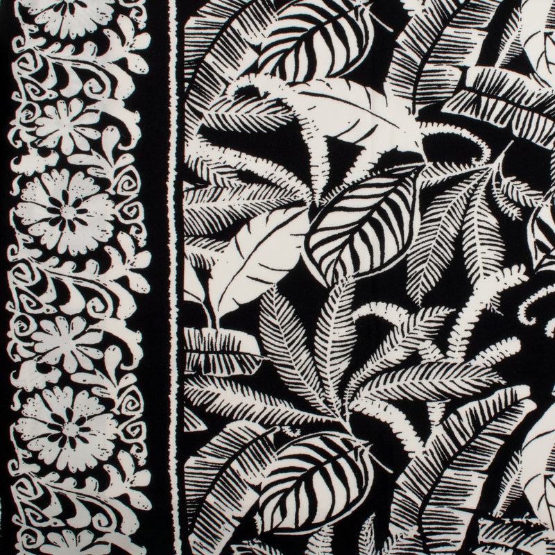 Printed Rayon Poplin - DEIRDRE - 004 - Black & White