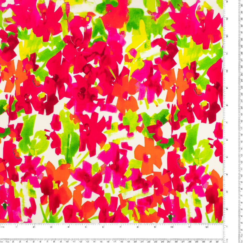 Printed Rayon Poplin - DEIRDRE - 010 - Hot Pink