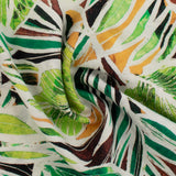 Digital Printed Rayon Nylon Slub - BOREALIS - 001 - Green
