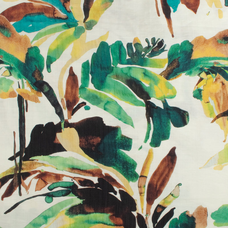 Digital Printed Rayon Nylon Slub - BOREALIS - 008 - Green