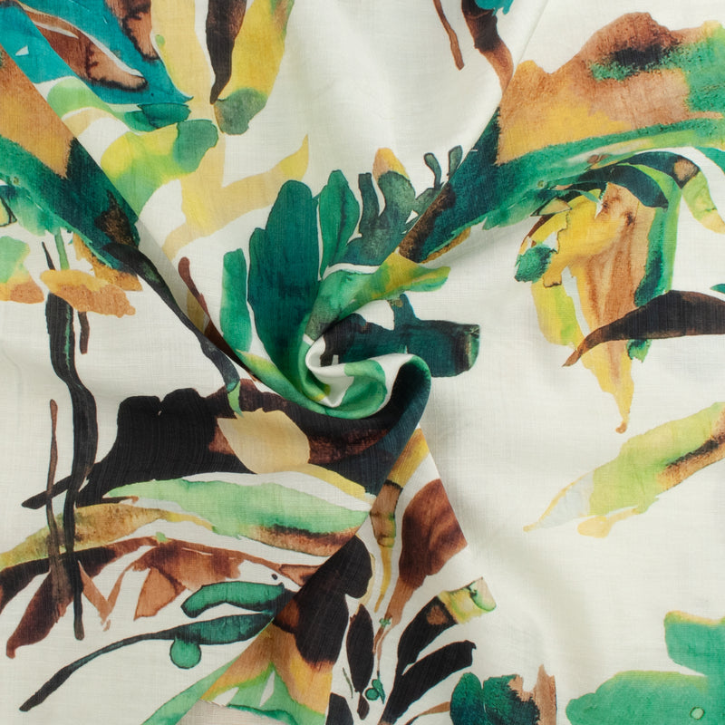 Digital Printed Rayon Nylon Slub - BOREALIS - 008 - Green