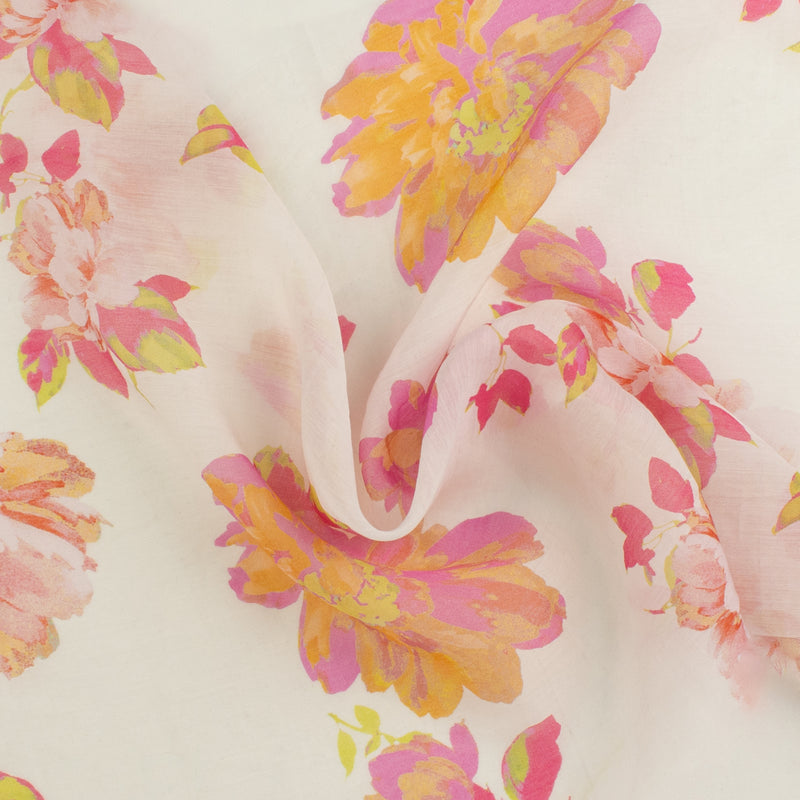 Digital Printed Voile - «TRINITY» - 001 - White