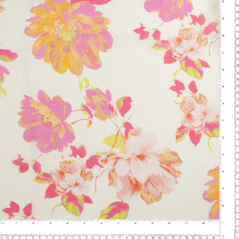 Digital Printed Voile - «TRINITY» - 001 - White