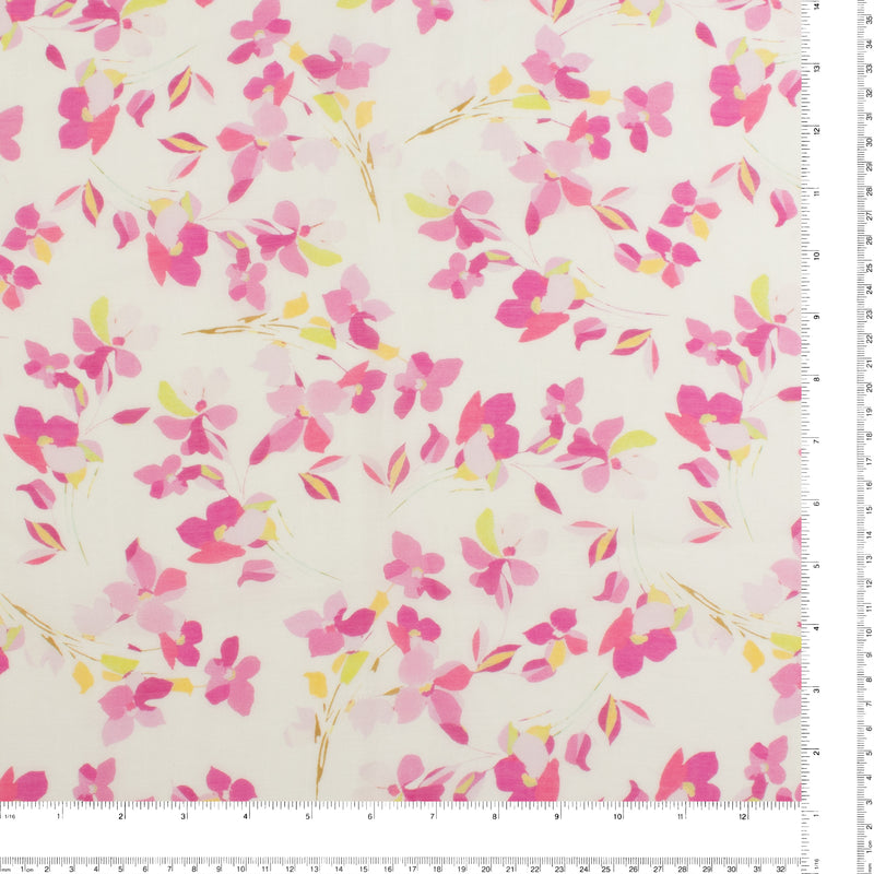 Digital Printed Voile - «TRINITY» - 002 - White
