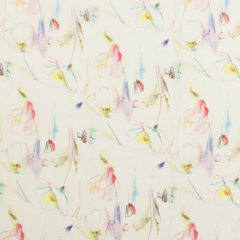 Digital Printed Voile - «TRINITY» - 003 - White