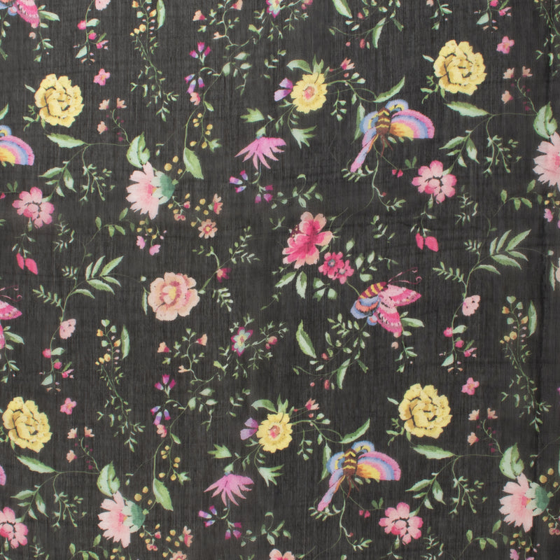 Digital Printed Voile - «TRINITY» - 004 - Black