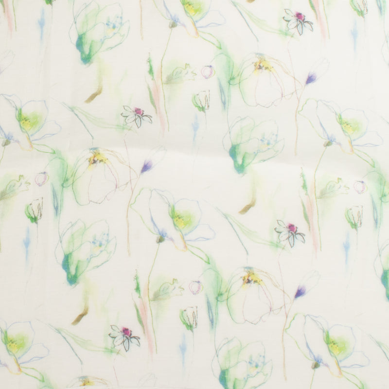 Digital Printed Voile - «TRINITY» - 006 - White