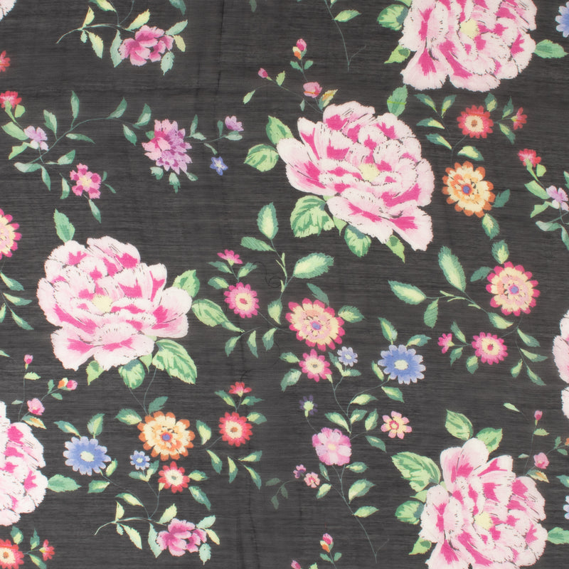 Digital Printed Voile - «TRINITY» - 009 - Black