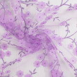 Embroidered mesh - WHIMSICAL - 003 - Purple
