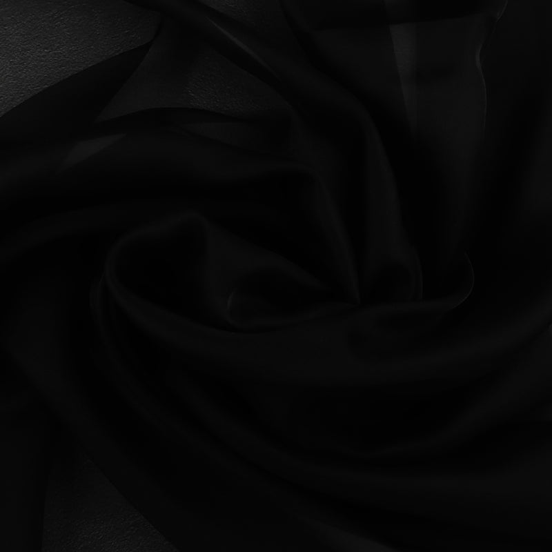 Solid Organza - PROM - 003 - Black
