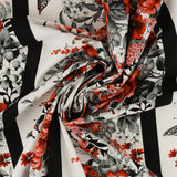 Henry Glass - Printed Cotton - «SCARLET DAYS & NIGHTS» - 001 - Offwhite