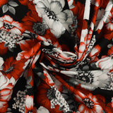 Henry Glass - Printed Cotton - «SCARLET DAYS & NIGHTS» - 003 - Black