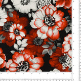 Henry Glass - Printed Cotton - «SCARLET DAYS & NIGHTS» - 003 - Black