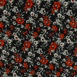 Henry Glass - Printed Cotton - «SCARLET DAYS & NIGHTS» - 004 - Black