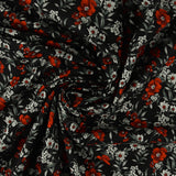 Henry Glass - Printed Cotton - «SCARLET DAYS & NIGHTS» - 004 - Black