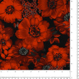Henry Glass - Printed Cotton - «SCARLET DAYS & NIGHTS» - 005 - Black