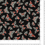 Henry Glass - Printed Cotton - «SCARLET DAYS & NIGHTS» - 006 - Black