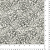 Henry Glass - Printed Cotton - «SCARLET DAYS & NIGHTS» - 008 - Black and Offwhite