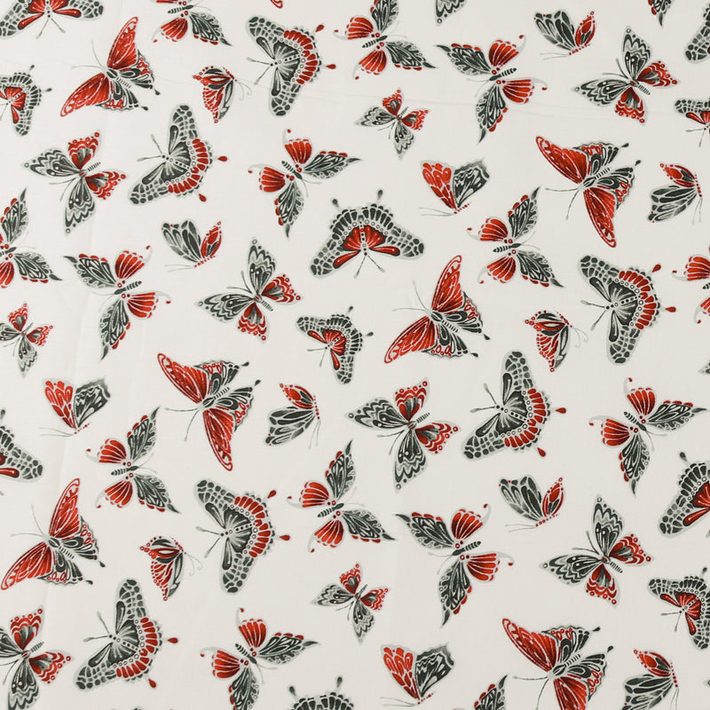 Henry Glass - Printed Cotton - «SCARLET DAYS & NIGHTS» - 009 - Offwhite